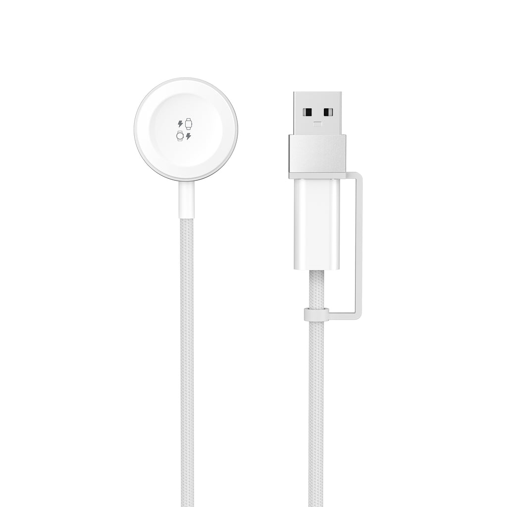 WiWU Wi-M9 Wireless Charger for Apple Watch & Samsung Galaxy Watch – Magnetic USB-C Portable Smartwatch Charger