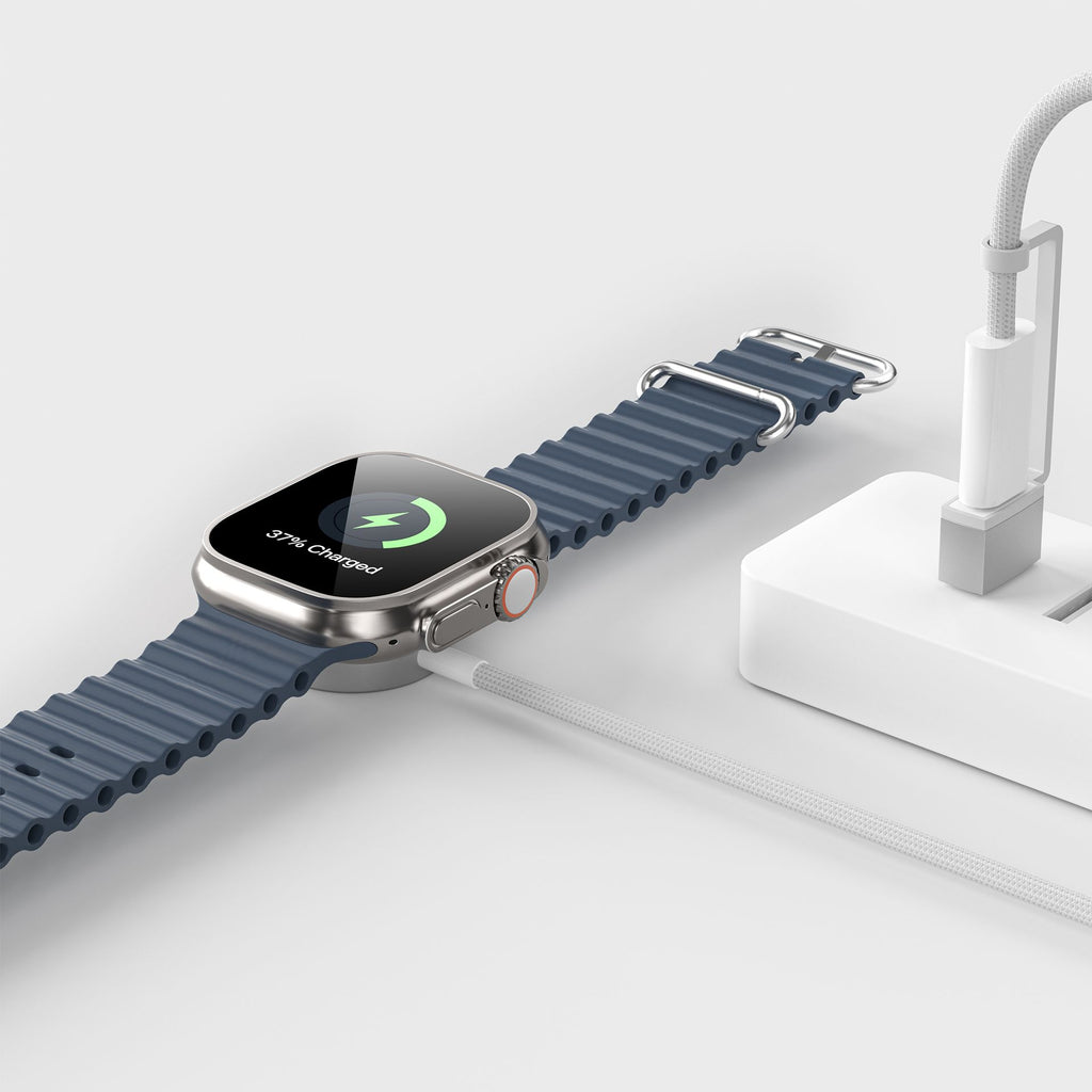 WiWU Wi-M9 Wireless Charger for Apple Watch & Samsung Galaxy Watch – Magnetic USB-C Portable Smartwatch Charger