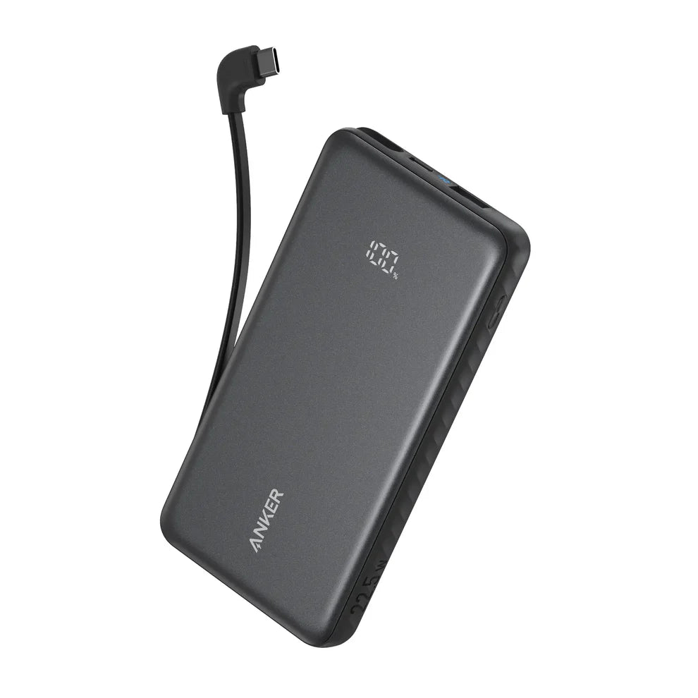 شاحن متنقل سريع الشحن من أنكر زولو، بقدرة 22.5 واط وسعة 10000 مللي أمبير، مزود بكابل USB-C مدمج، موديل A110DH11