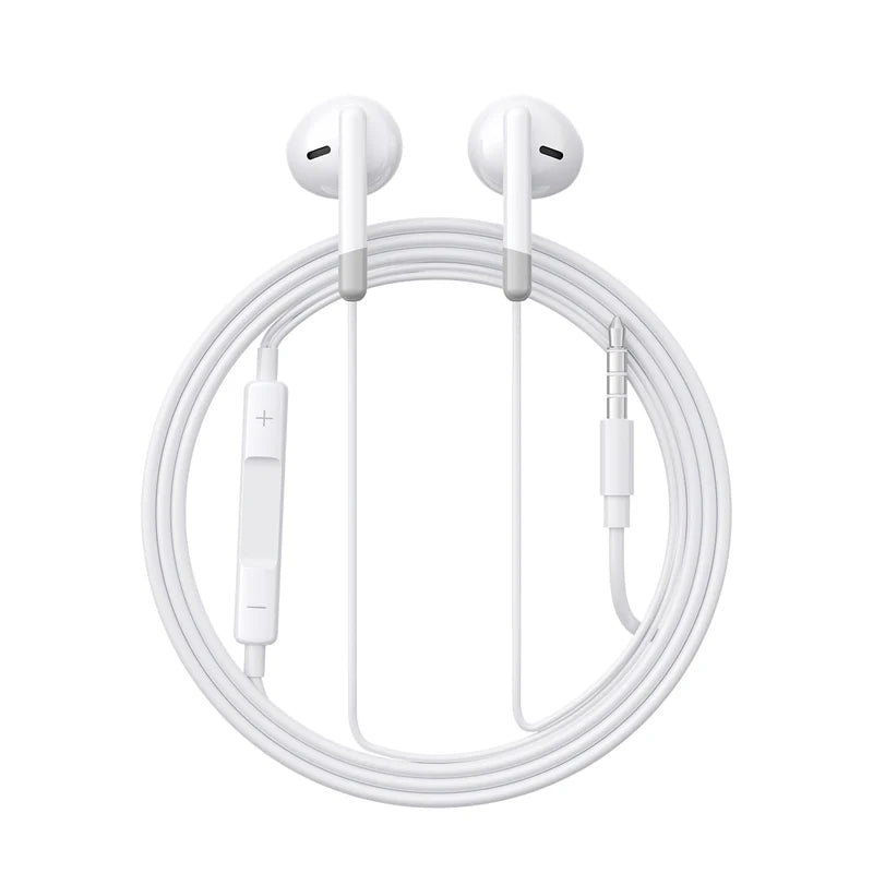Joyroom JR-EW01 Wired Series Half In-Ear Earphones – White