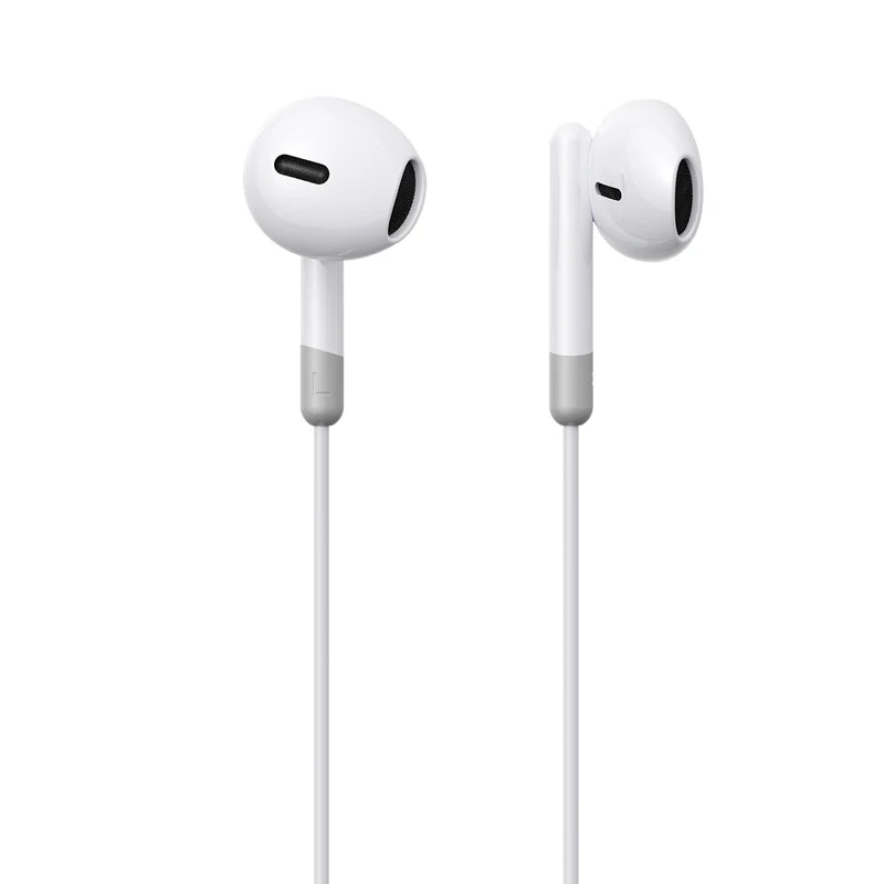 Joyroom JR-EW01 Wired Series Half In-Ear Earphones – White