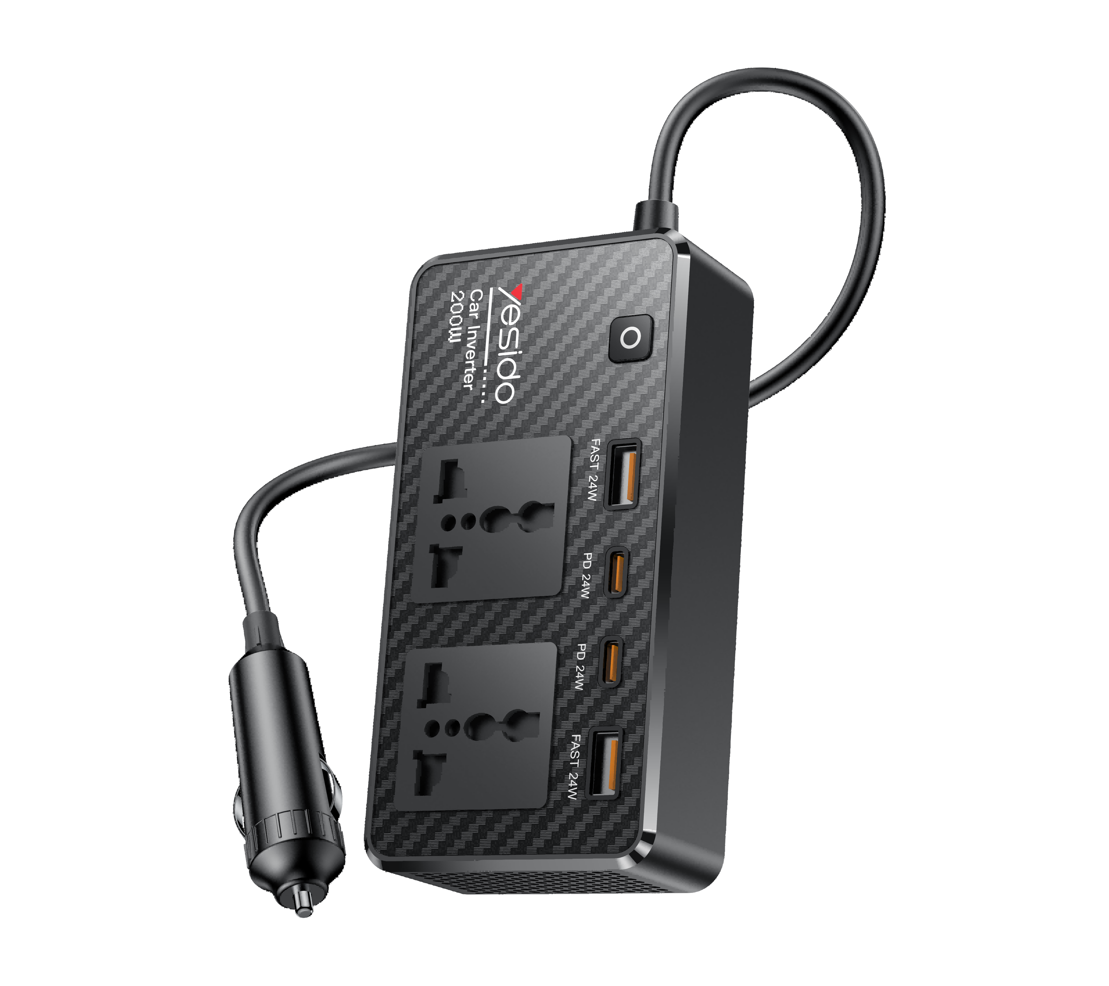 Yesido 200W Car Power Inverter (12V to 200V) – Model VC07