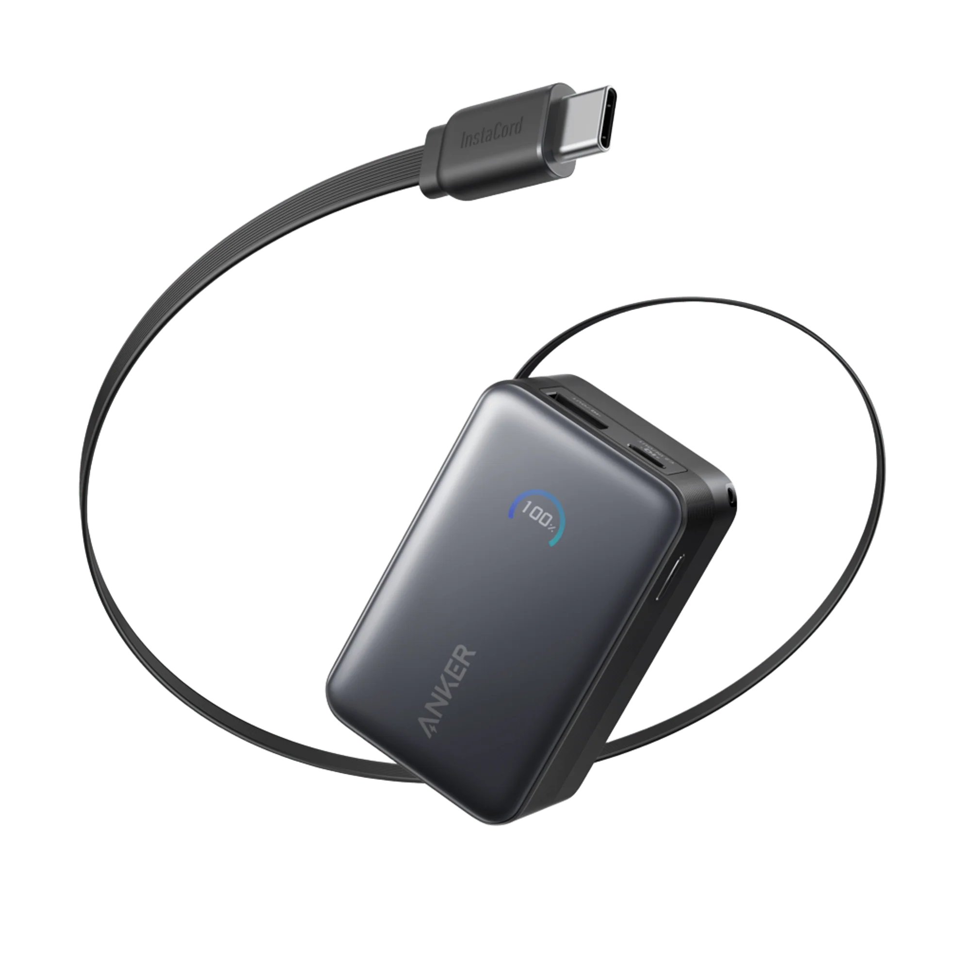 Anker Nano Power Bank Fast Charging 45W 10K mAh Built-In Retractable USB-C Cable