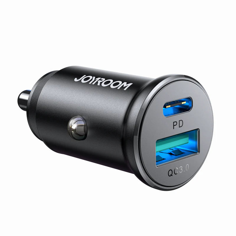 Joyroom JR-CCN05 30W A+C Mini Metal Car Charger – Black