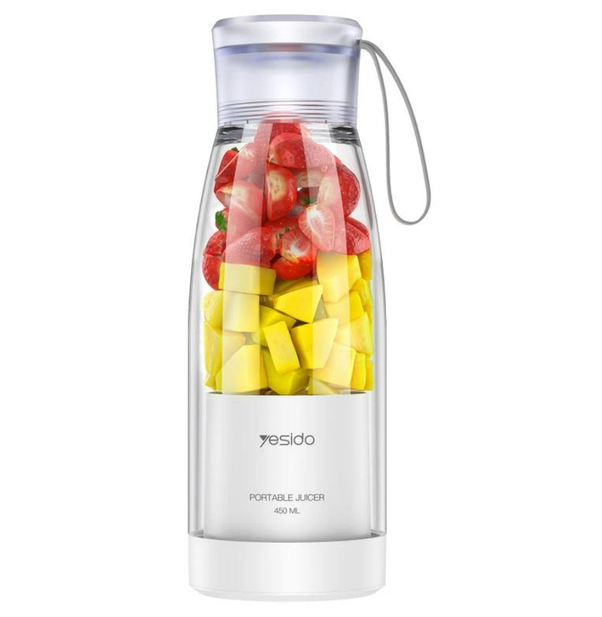 YESIDO EC17 Portable Blender 450ml – USB Rechargeable Smoothie & Juice Maker, 18,500 RPM, 6 Stainless Steel Blades