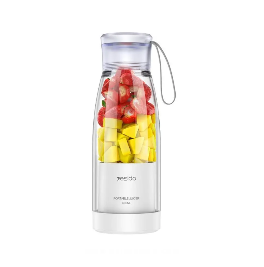 YESIDO EC17 Portable Blender 450ml – USB Rechargeable Smoothie & Juice Maker, 18,500 RPM, 6 Stainless Steel Blades