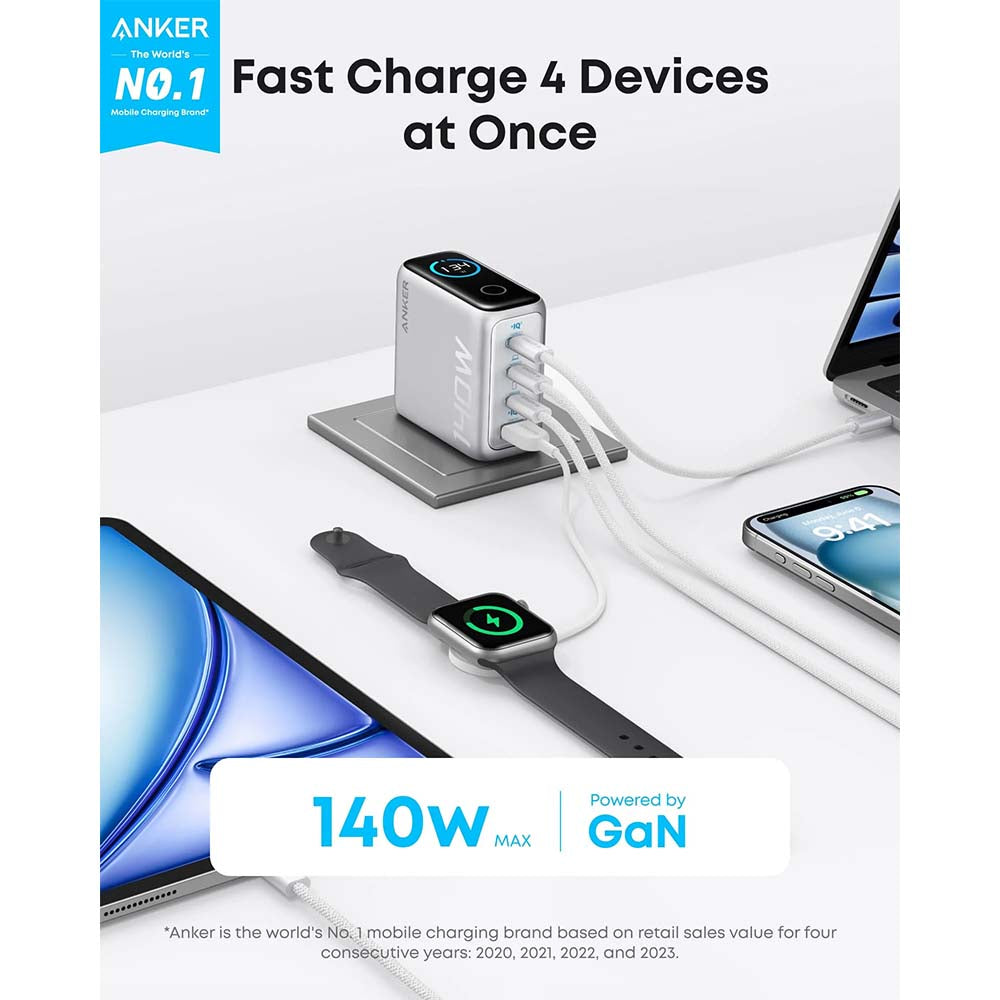 Anker Fast Charging 140W With 4-Port PD 3.1and USB-C Cable B2697G41