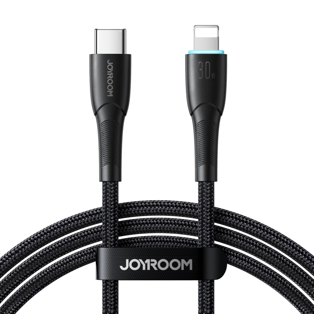 Joyroom SA32-CL3 Starry Series 30W Fast Charging Data Cable (Type-C to Lightning) 1m-Black
