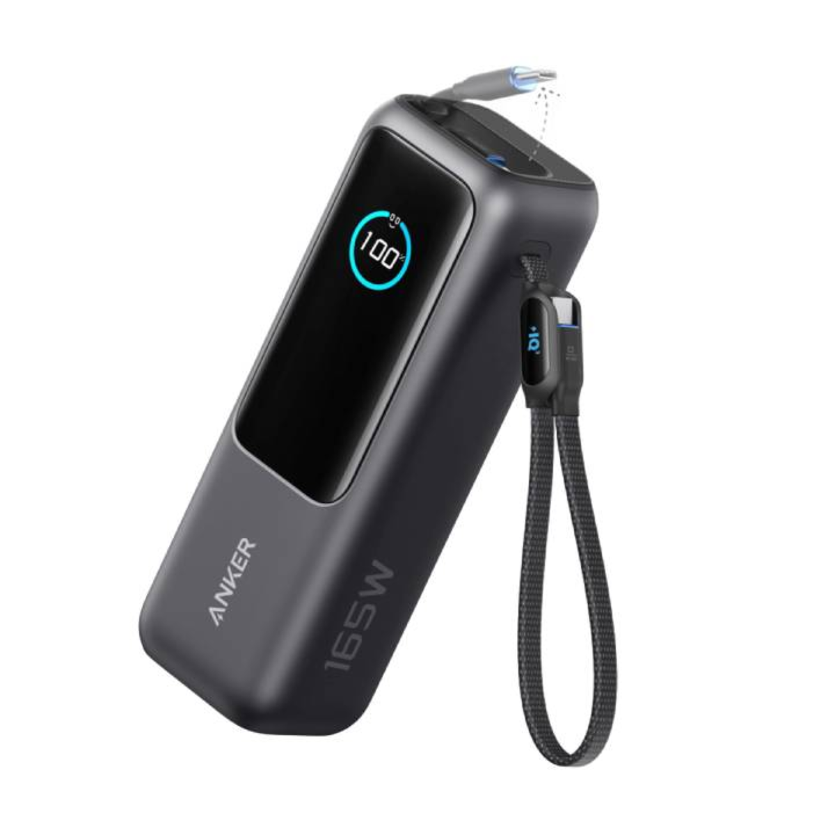 Anker ZOLO Power Bank – 25K, 165W, Built-In and Retractable Cables – A1695H11